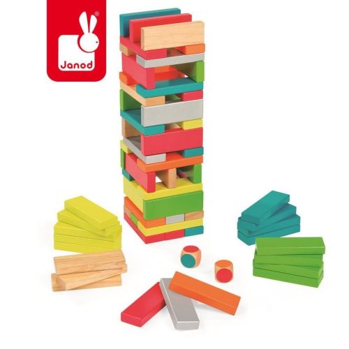 Janod Gra Jenga z kolorami Equilibloc