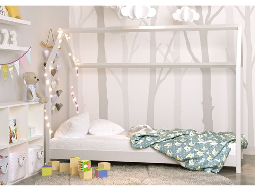 Łóżko domek dla dziecka Bella biała 160x80
