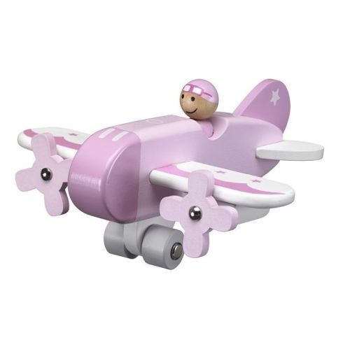 Kids Concept Drewniany Samolot Różowy