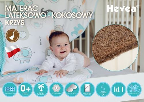 Materac lateksowo-kokosowy Hevea Krzyś 140/70 Medica