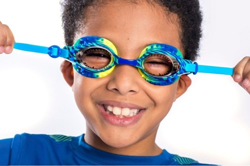 Bling2O Okulary do pływania Dinozaur Niebieskie