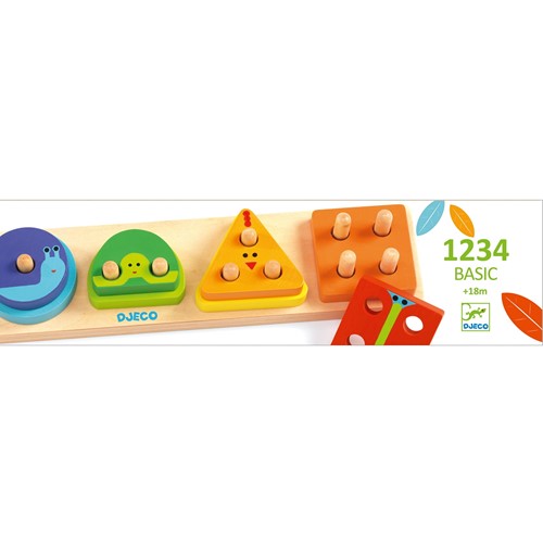 Djeco Drewniana układanka 1234 BASIC