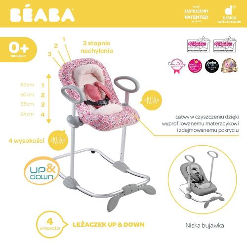 Beaba Bouncer Up&Down III Leżaczek pink