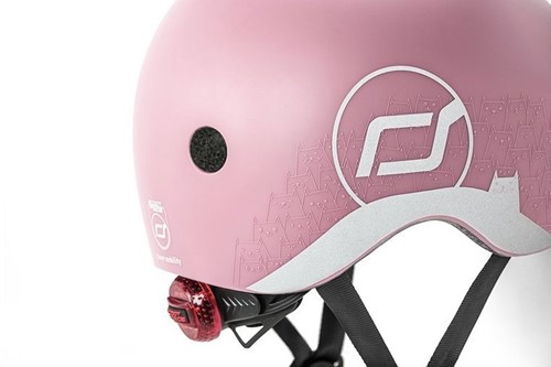 SCOOTANDRIDE 2w1 hulajnoga i kask odblask Rose