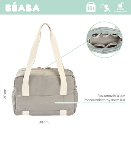 Beaba torba dla mamy Paris Pearl grey