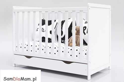 Pietrus łóżeczko drewniane Lilia 120x60 z szufladą
