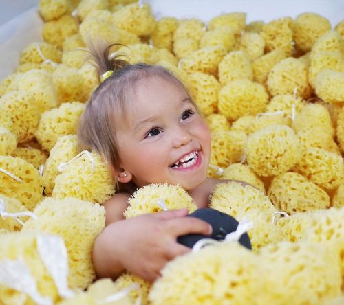Lullalove Naturalna gąbka morska - honeycomb