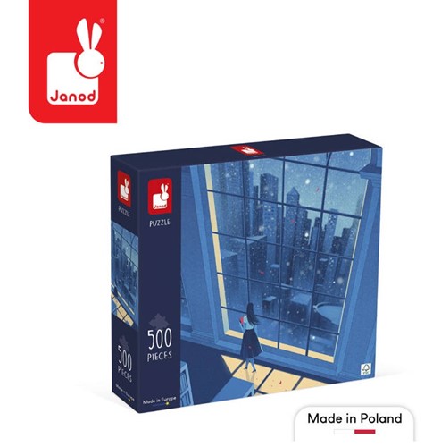 Janod Puzzle Nocny widok w błękicie 500 8+