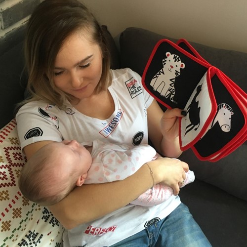 Babysenses książeczka kontrastowa Zwierzaki w ZOO
