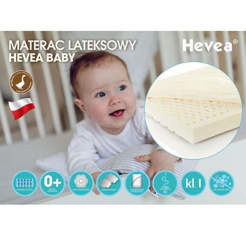 Materac lateksowy Hevea Baby 120/60 Medica