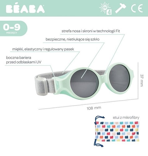 Beaba Okulary przeciwsłoneczne dla dzieci 0-9 aqua