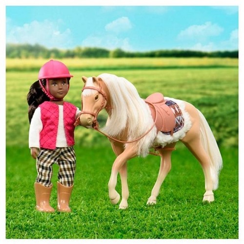 Lori koń Brown American Quarter Horse beż