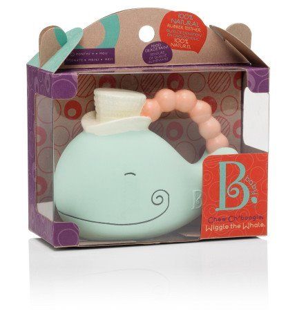 B.Toys gryzak wieloryb z naturalnego kauczuku dla niemowląt