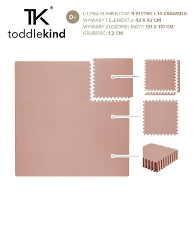 Toddlekind piankowa mata dla dziecka Blush