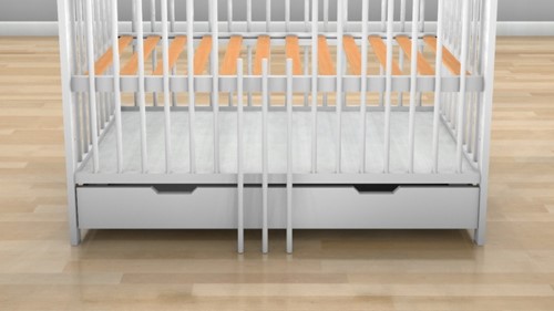 Pietrus łóżeczko drewniane Alek 120X60 białe