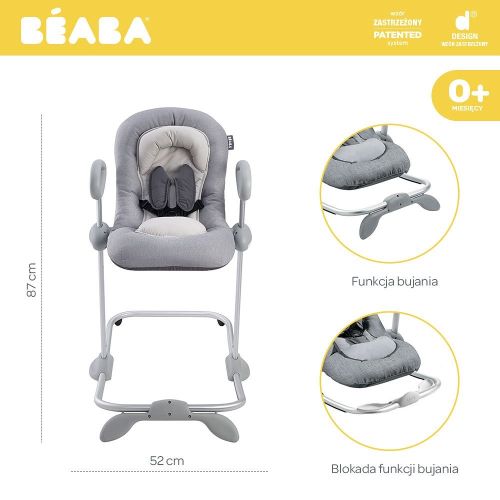 Beaba Bouncer Up&Down III Leżaczek grey