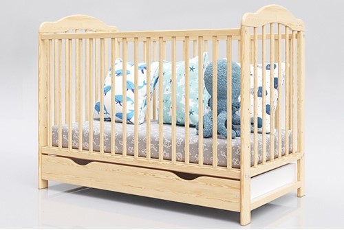 Pietrus łóżeczko drewniane Alek 120X60 białe