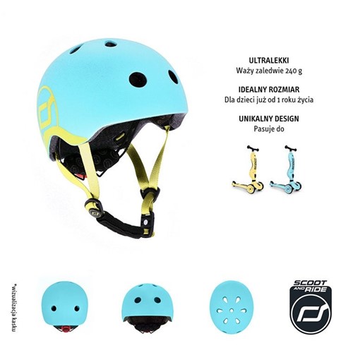 SCOOTANDRIDE 2w1 Jeździk hulajnoga i kask Rose