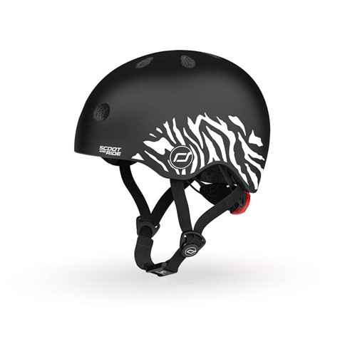 SCOOTANDRIDE  Kask XXS-S dla dzieci 1-5 lat Zebra