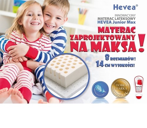 Materac lateksowy Hevea Junior Max 160/70 Aegis