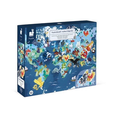 Janod Puzzle edukacyjne z figurkami 3D Legendy mit