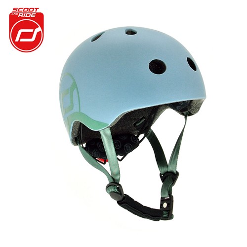 SCOOTANDRIDE 2w1 Jeździk hulajnoga i kask Steel