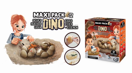 Buki Mega paka jajek dinozaura - 12 sztuk