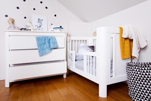 Troll Nursery białe łóżeczko dla dzieci SUN