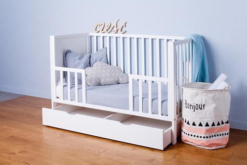 Troll Nursery 120x60 białe łóżeczko niemowlęce ECO Panel