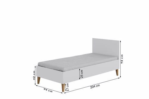 Łóżko Kubi 180 x 80 białe