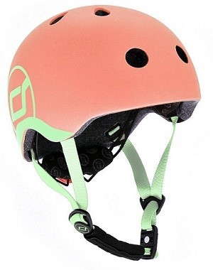 SCOOTANDRIDE 2w1 Jeździk hulajnoga i kask peach