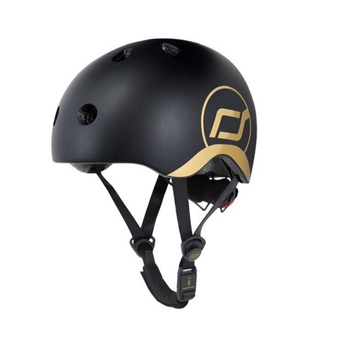 SCOOTANDRIDE Kask dla dzieci 1-5 Black&Gold xxs-s