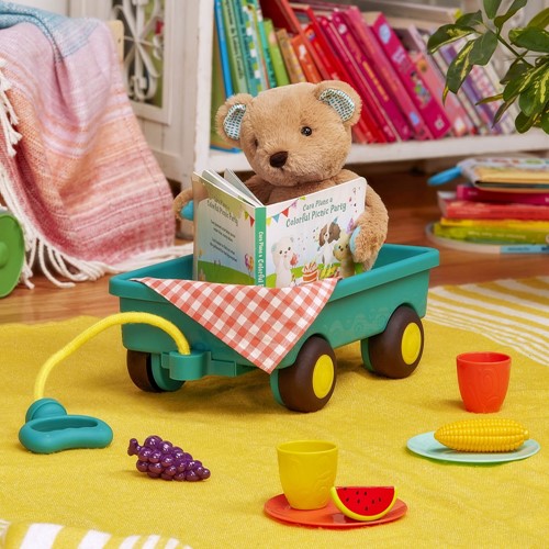 B.Toys wagonik z misiem książką i zest. piknikowym