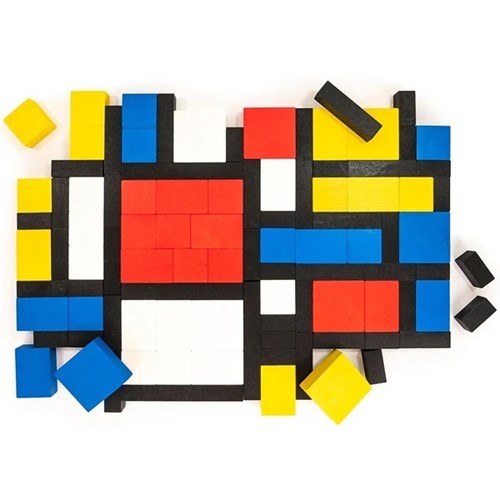 Bajo drewniane klocki  bloczki MONDRIAN