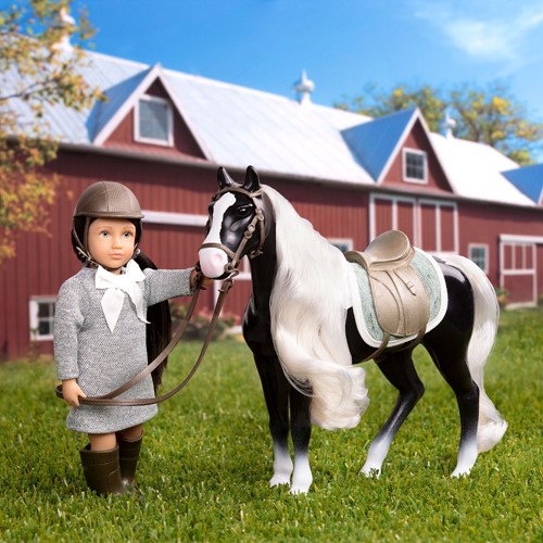 Lori lalka Dżokejka ANSLEY z koniem Arabel