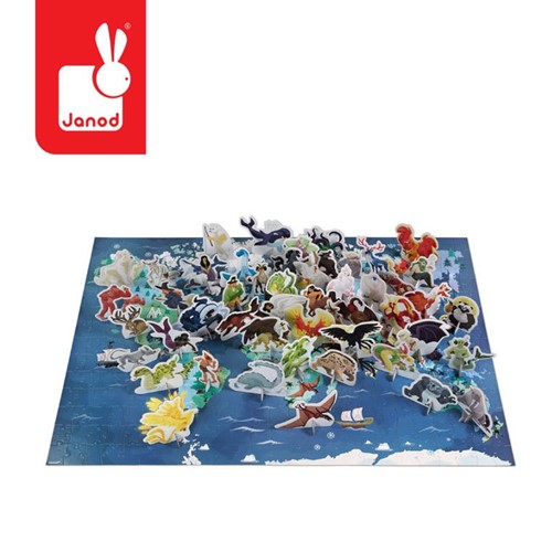 Janod Puzzle edukacyjne z figurkami 3D Legendy mit