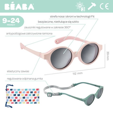 Beaba Okulary przeciwsłoneczne dla dzieci 9-24 rose