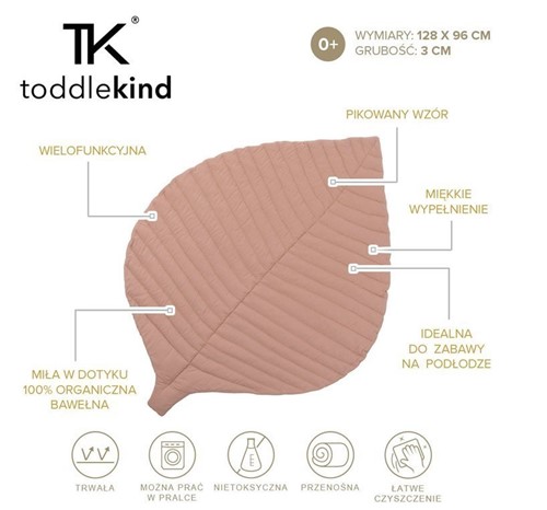 TODDLEKIND Mata do zabawy z bawełny liść Sea Shell