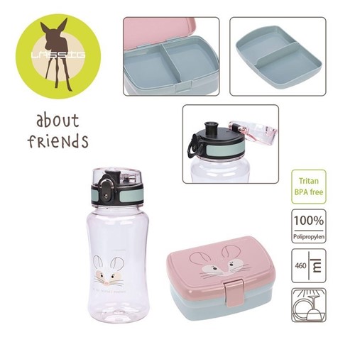 Lassig Lunchbox + Tritanowa butelka bidon Szynszyl