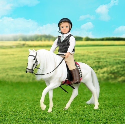 Lori koń White Camarillo Horse z akcesoriami