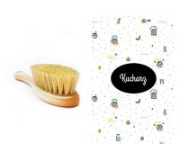 Lullalove Szczotka naturalne włosie z myjką kucharz