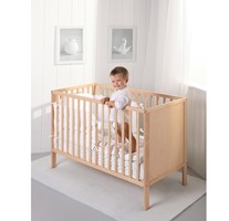 Troll Nursery 120x60 Łóżeczko dla niemowląt ECO Panel kolor naturalne drewno