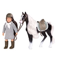 Lori lalka Dżokejka ANSLEY z koniem Arabel