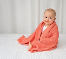 Lullalove Bambusowy koc - coral  80x100