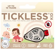 ekologiczna ochrona dla dzieci przeciw kleszczom w kolorze beżowymTickLess